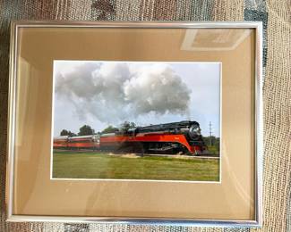 Framed train photo #3,  $10