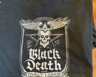 Vintage Black Death Malt Liquor T-shirt,  S/M,  $145