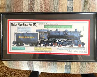 Nickel Plate Road No. 587 graphic art train pic,  $15