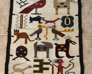 Tribal animal rug 