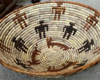 Vintage hand made African woven basket