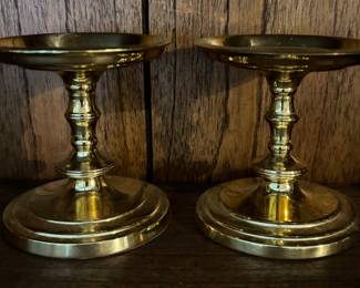 MCM brass candle holder 