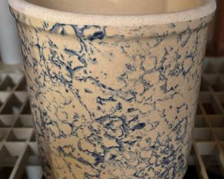 Robinson Ransbottom Pottery 1 qt High Jar Crock Roseville Ohio Blue 