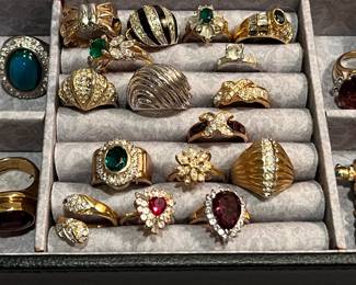 14K Gold Filled & 18k Gold Filled Rings along with some Costume Rings