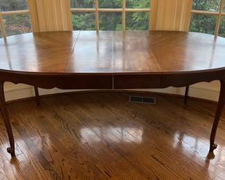 Vintage French Provençal Fruitwood Dining Table with Two Leaves 