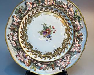 Vintage Porcelaine de Paris Hand Painted Decorative Plate