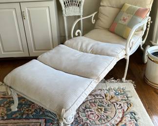 Cast Iron Painted Chaise Lounge 