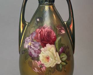 Antique Robert Hanke Hand Painted Vase, Austria