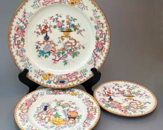 Vintage Minton “Chinese Tree” Service for 6. 6 Dinner Plates, 6 Slad/Dessert Plates and 6 Bread & Butter Plates