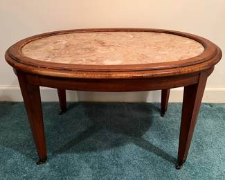 Antique Marble Top Coffee Table