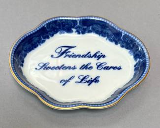 Vintage Mottahedeh “Friendship Sweets The Cares of Life” Trinket Dish