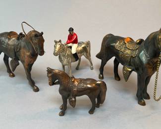 Vintage Miniature Metal Horses, sold individually 