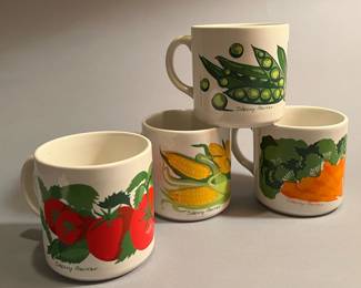 Mid Century Modern “Designers Guild” Vegetable Mugs
