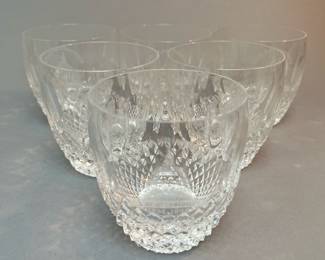 Waterford Crystal Etched Rock Glasses “75th Anniversary Congressional 1924-1999”