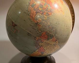 Vintage Replogle 10" Inch Precision World Globe with Metal Base