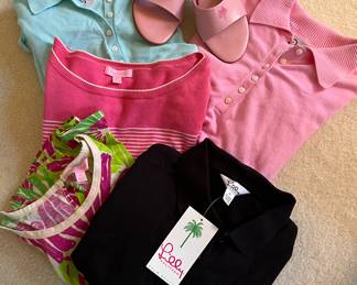 Lilly Pulitzer Knits and Polos, size Xl and L. Some brand new with tags 
