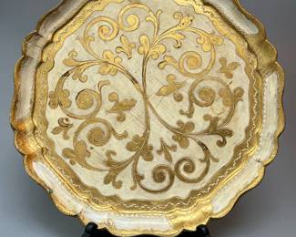 Florentine Gilded Tray, Made in Italy