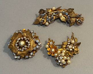 Miriam Haskell Brooches, sold individually 