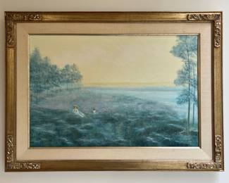 Oil on Canvas Landscape Painting by John Le Dene
