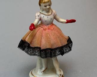 Vintage Dresden Style Ballerina Figurine 