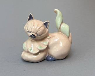 
Vintage Kay Finch California Pottery Cat Figurine 