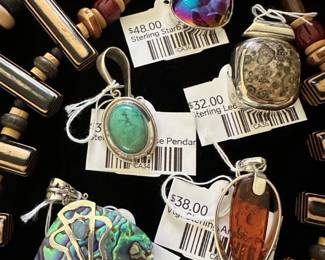 Turquoise, abaolne, amber, jewelry pendants