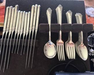 Damask Rose sterling flatware set