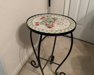 Mosaic metal table