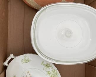 French Cassolette dish with lid, no damage