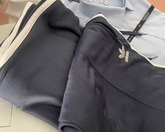 Mens Brand New dress shirts 17"x34", Brand New Men's Addidas athletic pants 38"x36" 