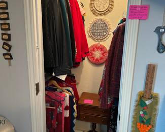 Womens clothing, small sewing table