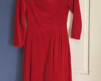 Vintage red velvet cocktail dress