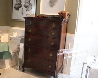 Mahogany Fluted High chest 