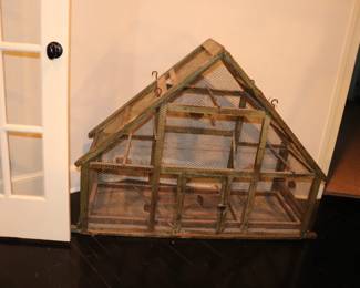 Vintage Wood Bird Cage