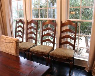 Queen Anne Ladder Back Chairs 