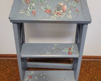 Painted deco stool