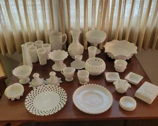Lots of milk glass