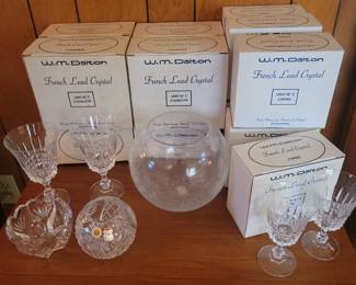 Real Crystal goblets and wine glasses NEW in boxes
