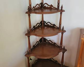 5 tier Victorian corner cabinet