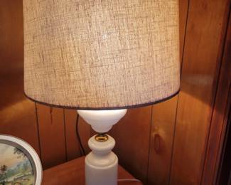 Milk glass lamp