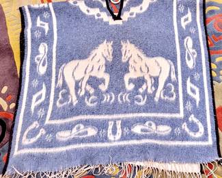 Vintage Alpaca wool Horse Poncho