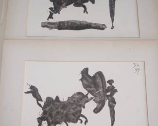 Pair of Real Picasso silhouette prints on paper.
Mid century one not perfect
455.00 pair