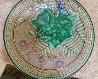 French majolica 2 plates 45 each