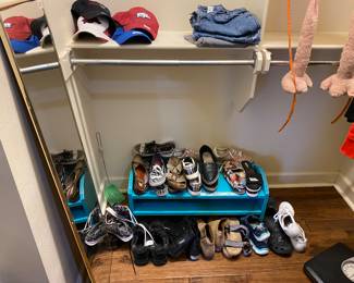 Shoes & hats in closet