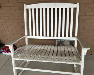 White painted oversized rocker 
