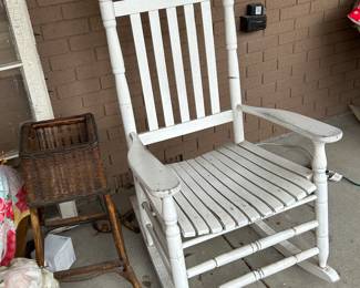 White rocking chair 