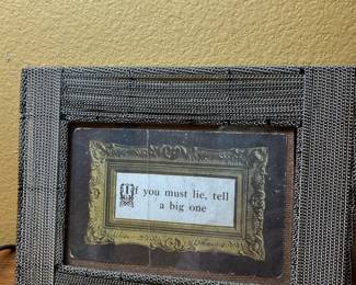 Wooden framed saying