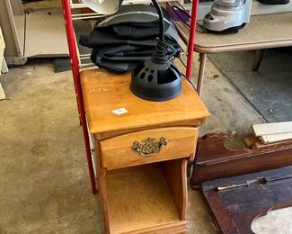 Night stand, lamp & miscellaneous 