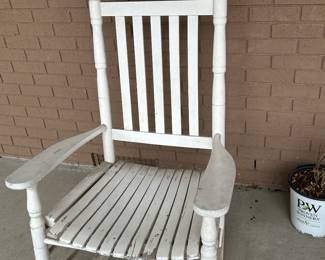 White rocking chair