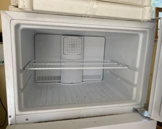 Hotpoint refrigerator - smaller size but works great - inside freezer